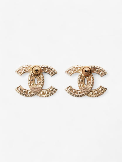Chanel CC Earrings Gold Base Metal