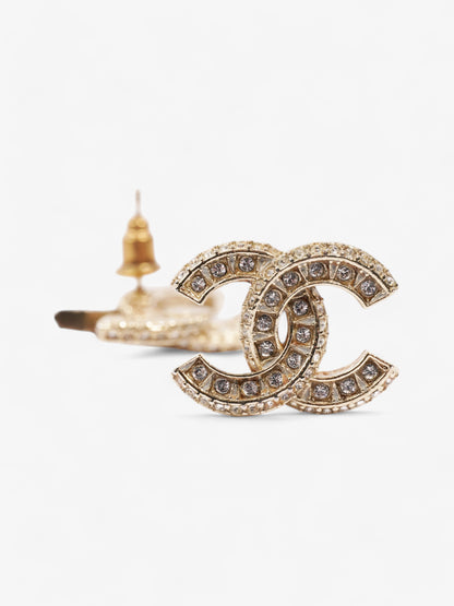 Chanel CC Earrings Gold Base Metal