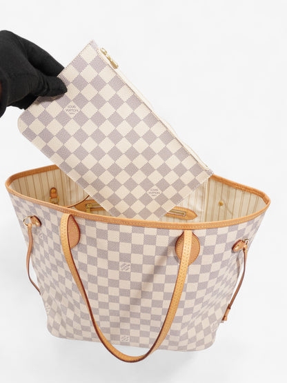 Louis Vuitton Neverfull MM Damier Azur Coated Canvas