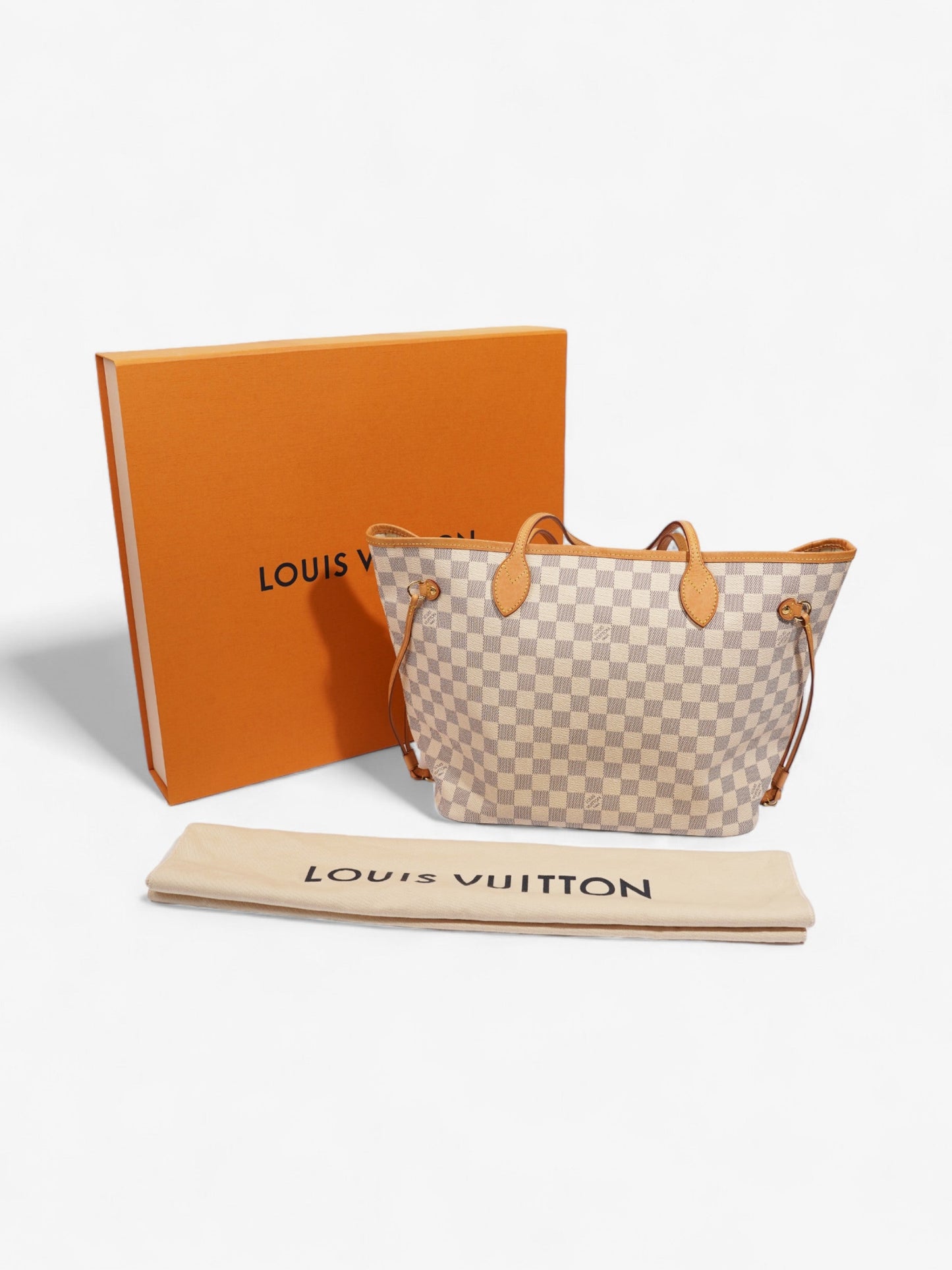 Louis Vuitton Neverfull MM Damier Azur Coated Canvas
