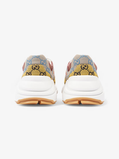 Gucci Rhyton Sneakers Orange / Yellow / White Canvas EU 42 UK 8