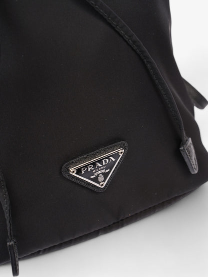 Prada Drawstring Pouch Black Nylon