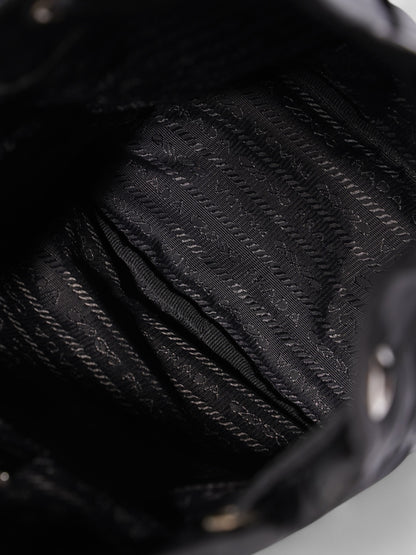 Prada Drawstring Pouch Black Nylon