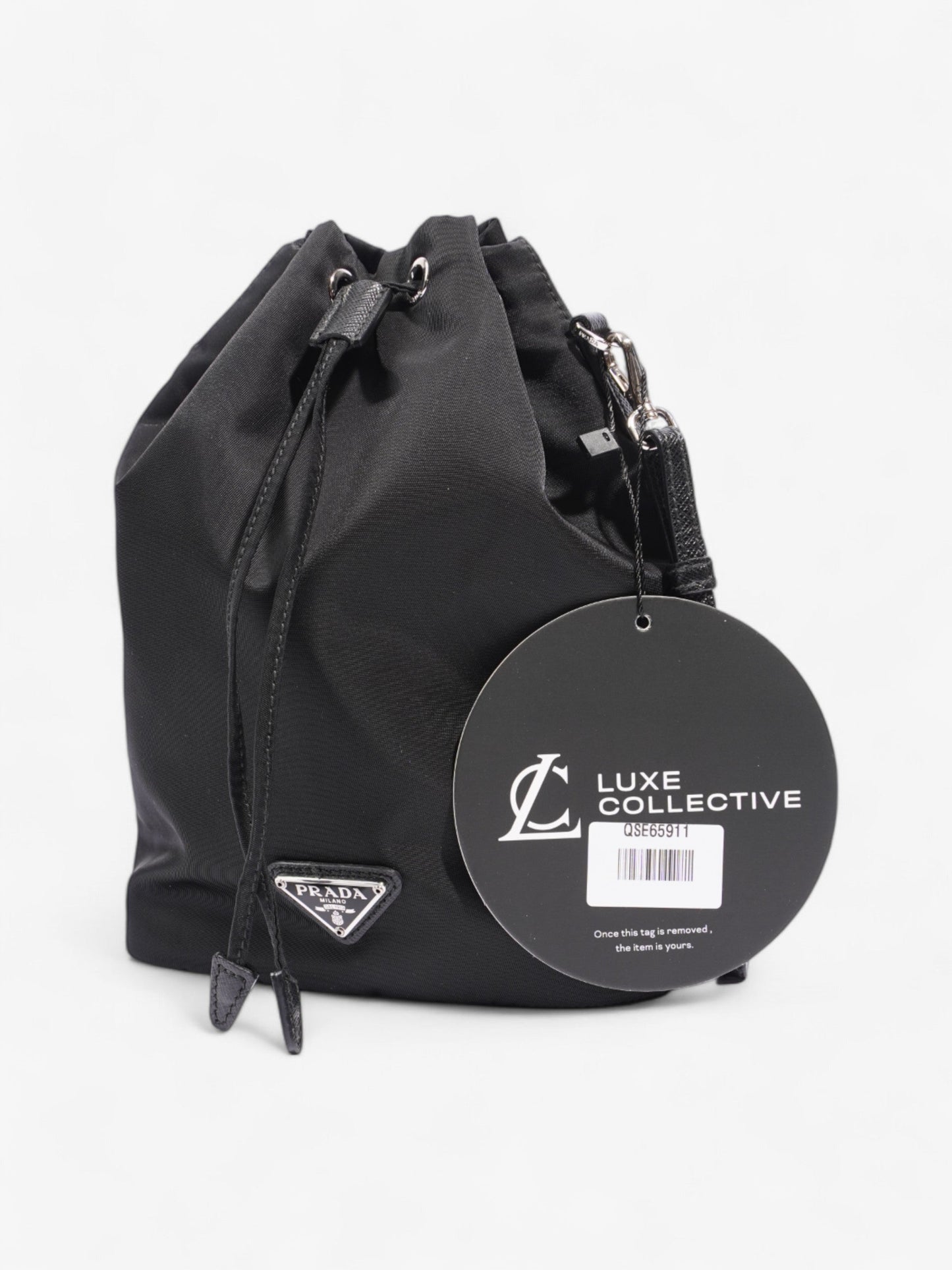 Prada Drawstring Pouch Black Nylon