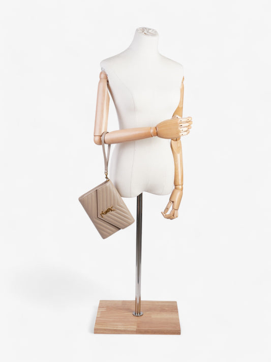 Saint Laurent Cassandre Flap Beige Matelasse Leather