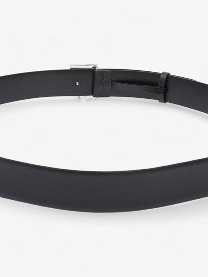Burberry Monogram TB Belt Black / Silver Leather 110cm / 44"