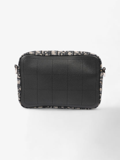 Christian Dior Safari Bag with Strap Black Oblique / Beige Cotton