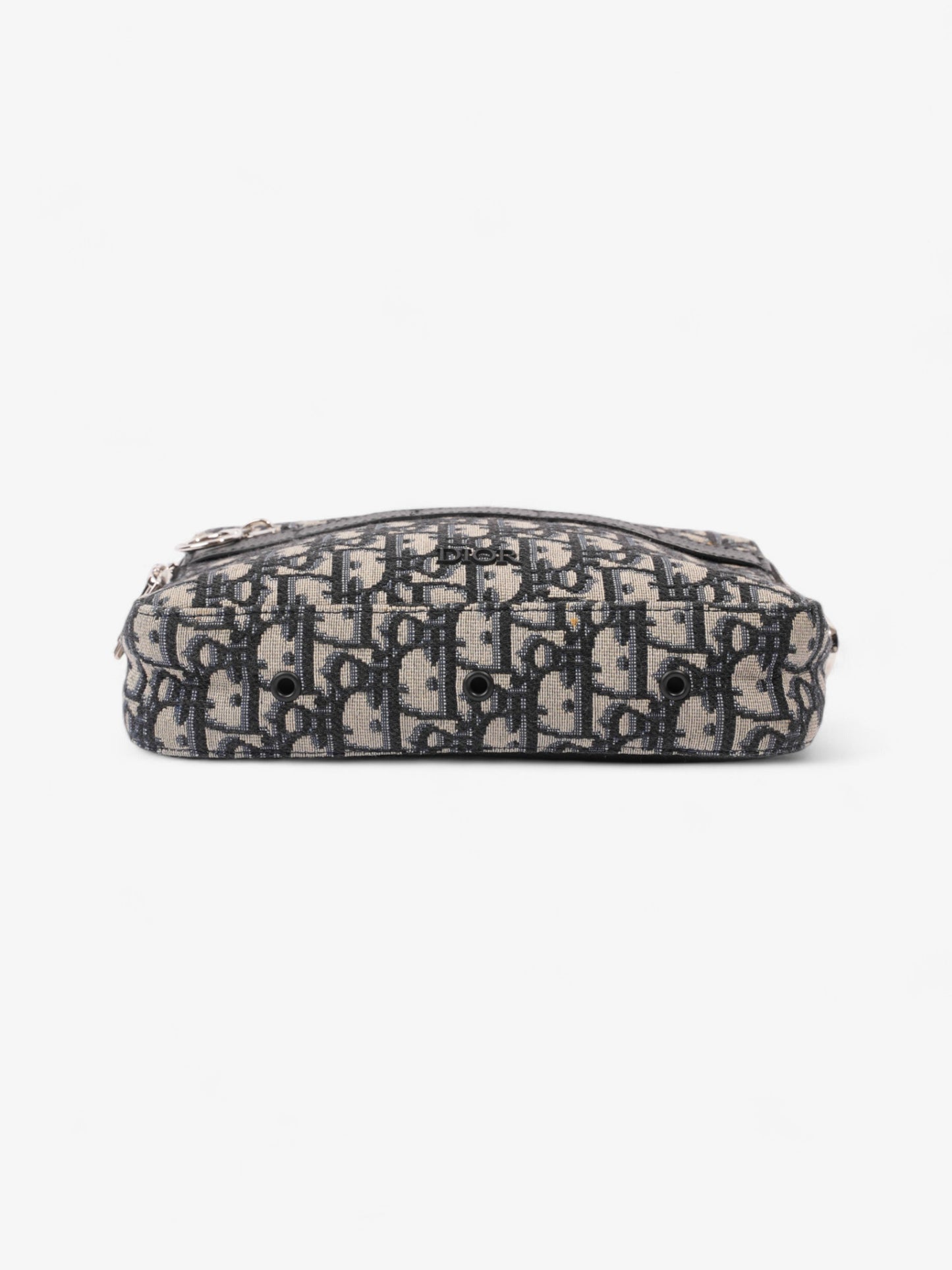 Christian Dior Safari Bag with Strap Black Oblique / Beige Cotton