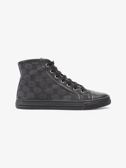 Gucci GG High-Top Sneakers Black / Grey Canvas EU 37 UK 4