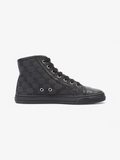 Gucci GG High-Top Sneakers Black / Grey Canvas EU 37 UK 4
