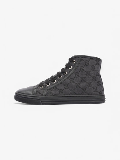 Gucci GG High-Top Sneakers Black / Grey Canvas EU 37 UK 4