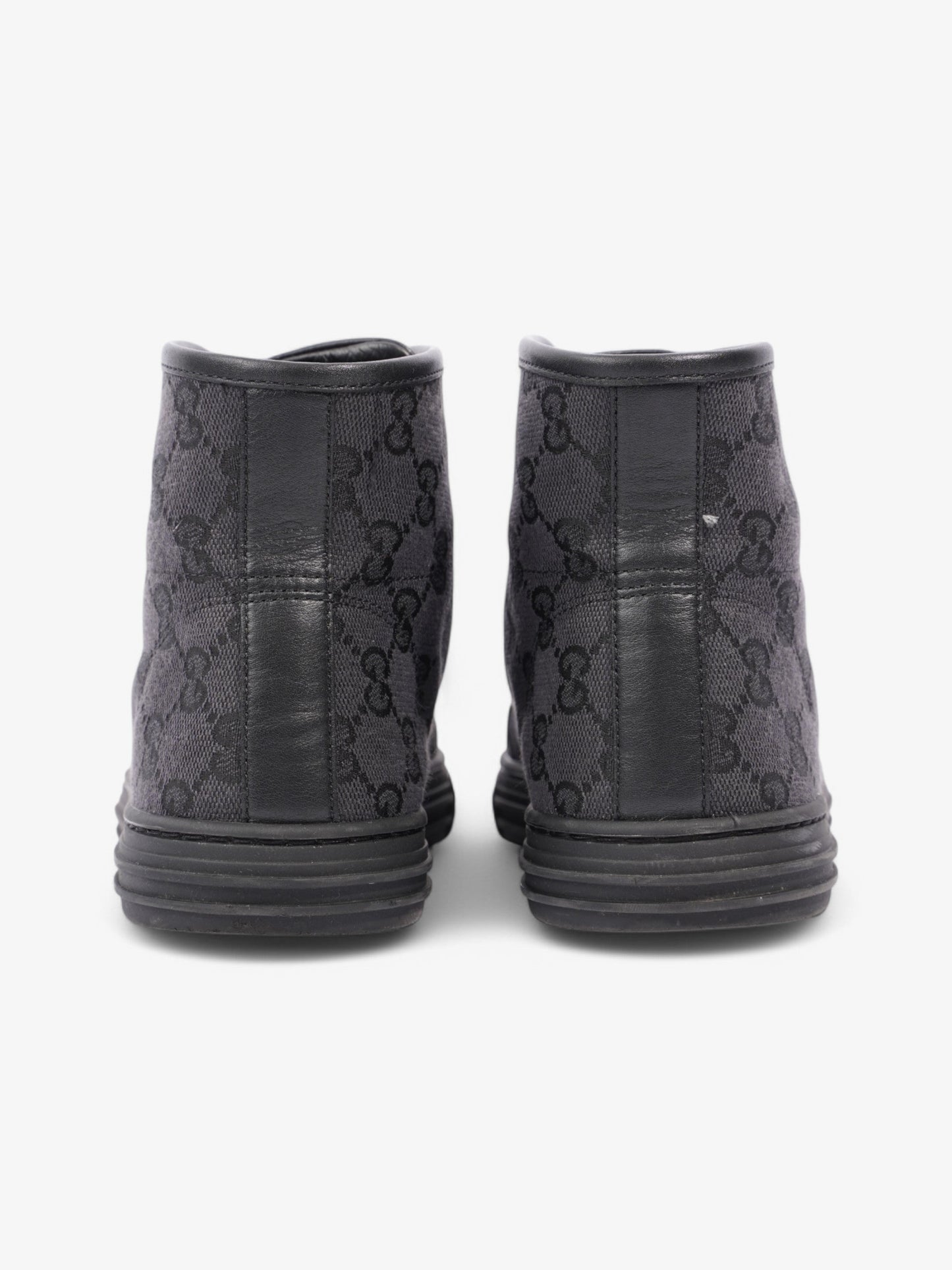 Gucci GG High-Top Sneakers Black / Grey Canvas EU 37 UK 4