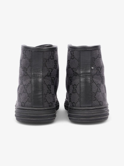 Gucci GG High-Top Sneakers Black / Grey Canvas EU 37 UK 4