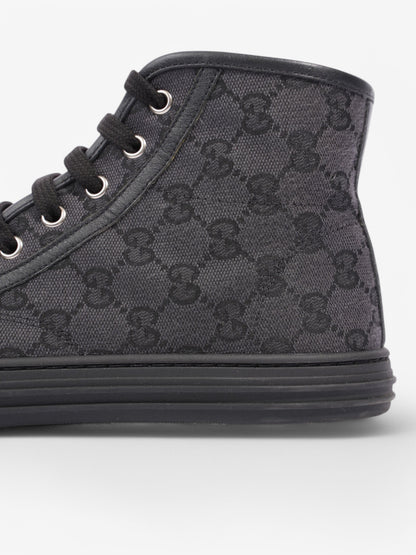 Gucci GG High-Top Sneakers Black / Grey Canvas EU 37 UK 4