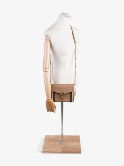 Burberry Macken House Check / Camel Calfskin Leather Baby
