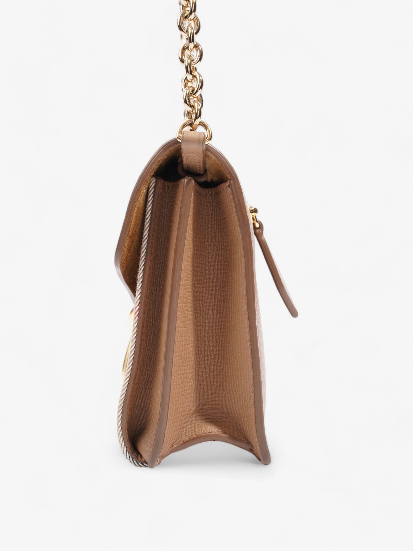 Burberry Macken House Check / Camel Calfskin Leather Baby