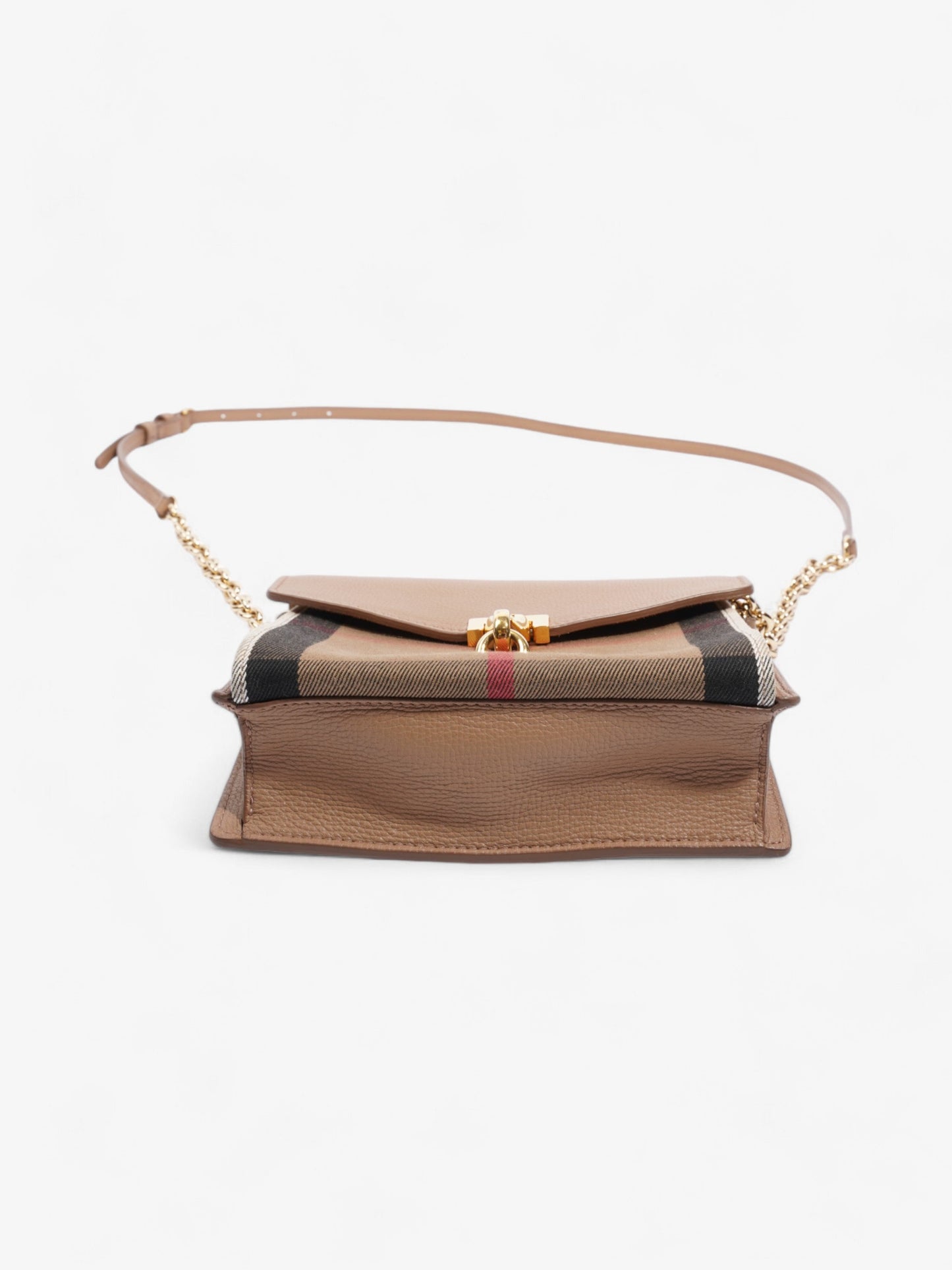 Burberry Macken House Check / Camel Calfskin Leather Baby