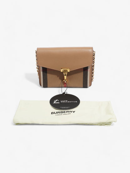 Burberry Macken House Check / Camel Calfskin Leather Baby