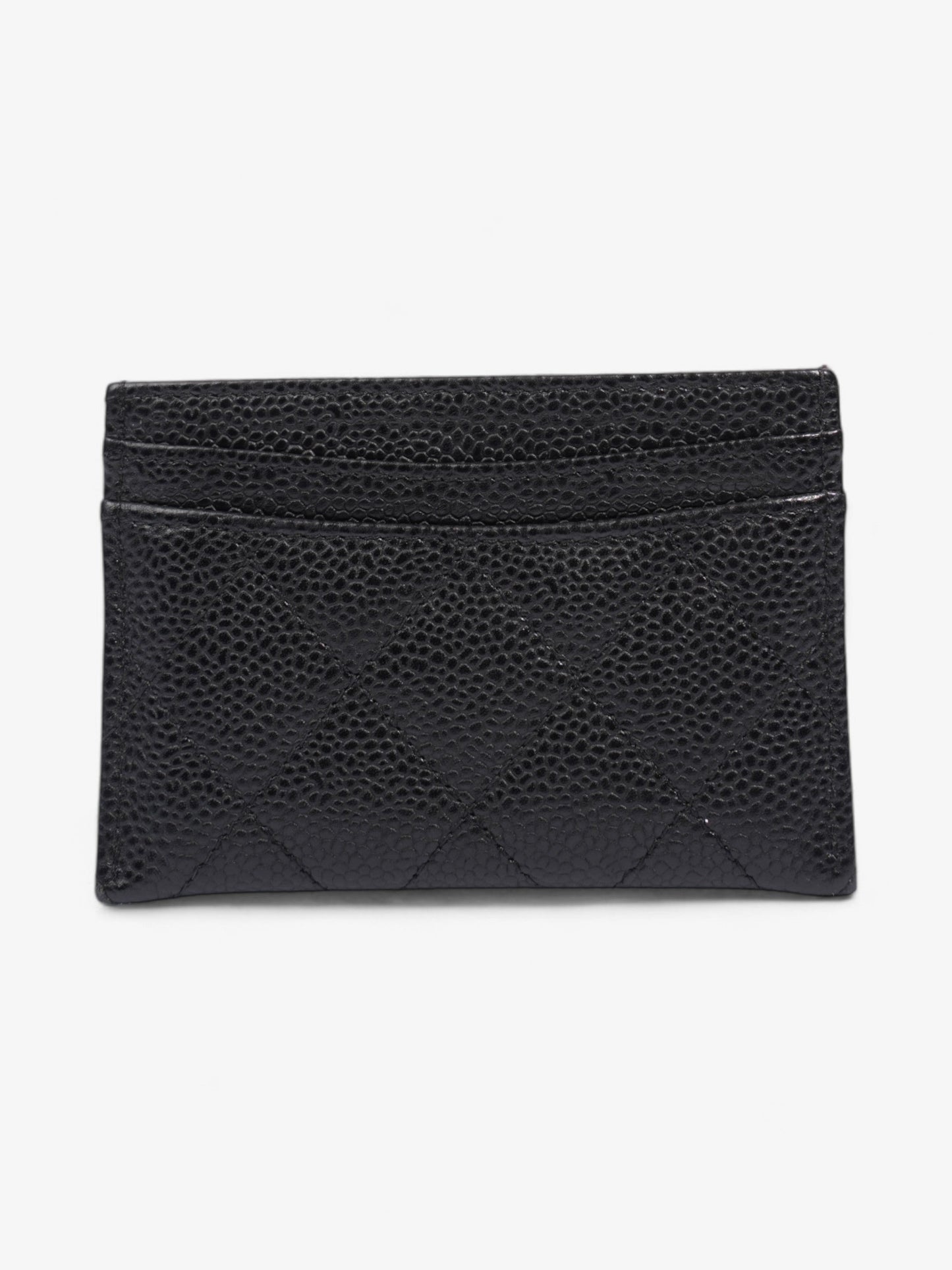 Chanel Card Holder Black / Silver Caviar Leather