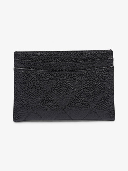Chanel Card Holder Black / Silver Caviar Leather