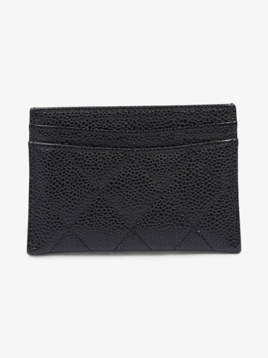 Chanel Card Holder Black / Silver Caviar Leather
