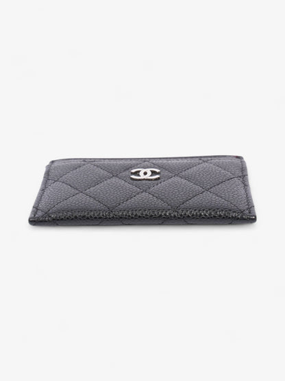 Chanel Card Holder Black / Silver Caviar Leather