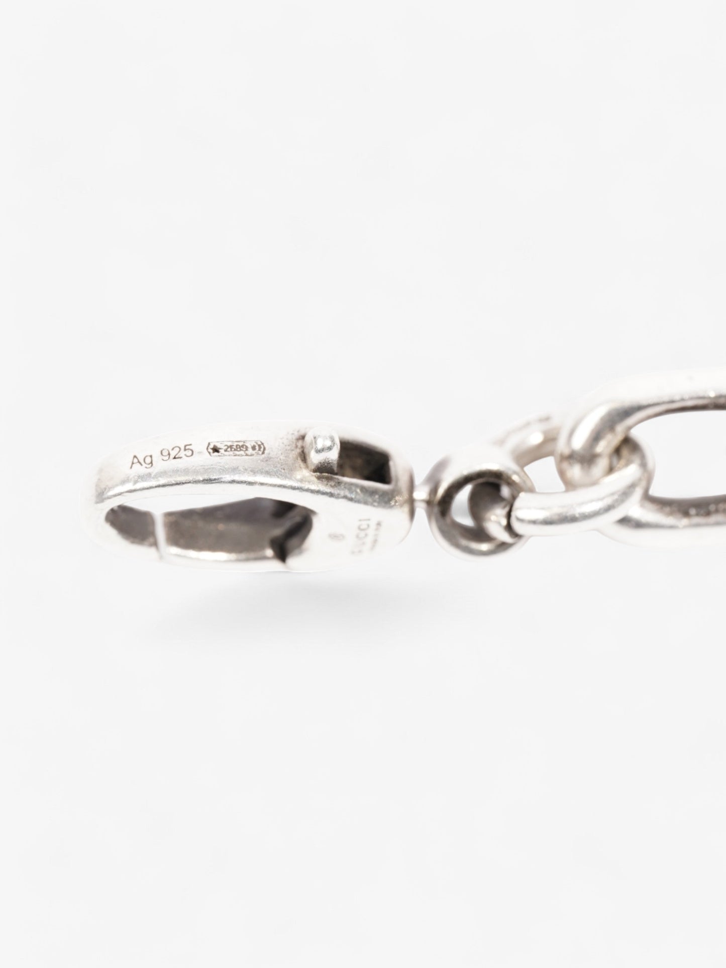 Gucci Interlocking G Chain Bracelet Silver Silver Sterling 21