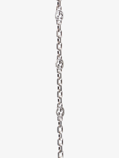 Gucci Interlocking G Chain Bracelet Silver Silver Sterling 21