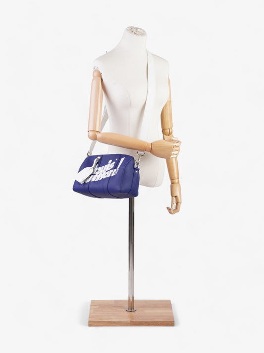 Louis Vuitton City Keepall Blue / White Leather