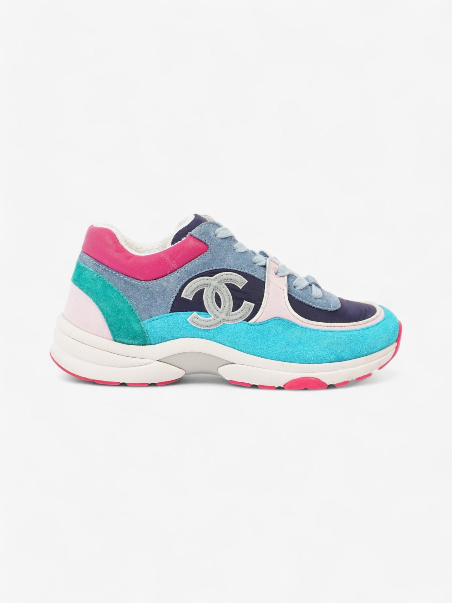 Chanel CC Logo Sneakers Multicolour Suede EU 39 UK 6