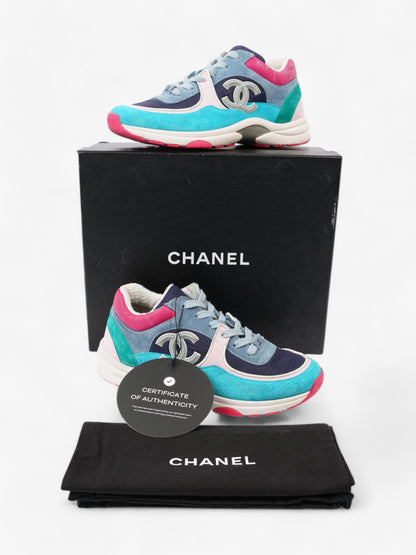 Chanel CC Logo Sneakers Multicolour Suede EU 39 UK 6