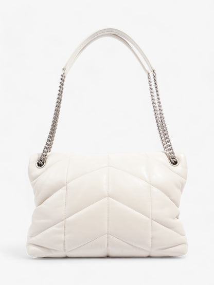 Saint Laurent Lou Lou Puffer White Nappa Leather Medium
