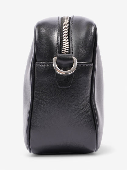 Prada Banana Triangle Camera Bag Black / White / Pink Leather