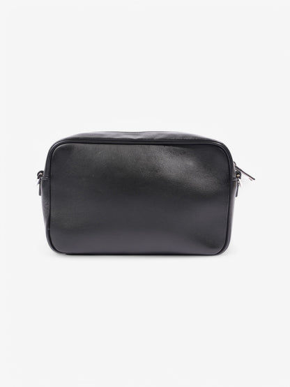 Prada Banana Triangle Camera Bag Black / White / Pink Leather