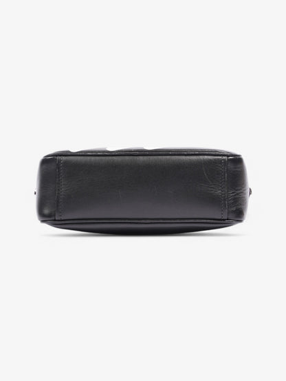 Prada Banana Triangle Camera Bag Black / White / Pink Leather