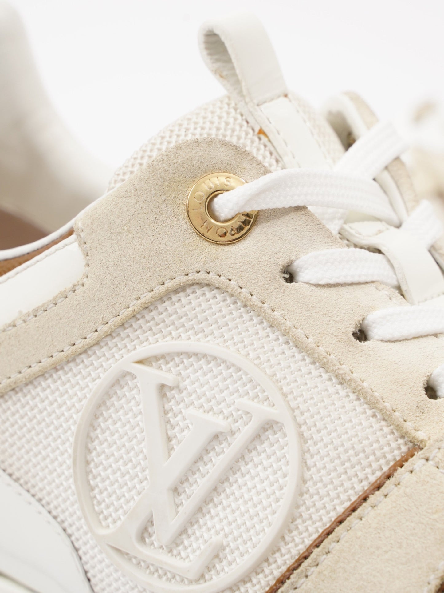 Louis Vuitton Run Away Sneakers  White / Monogram Mesh EU 37 UK 4