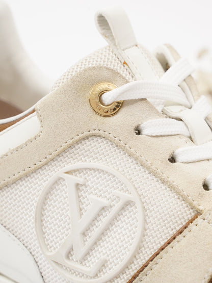 Louis Vuitton Run Away Sneakers  White / Monogram Mesh EU 37 UK 4