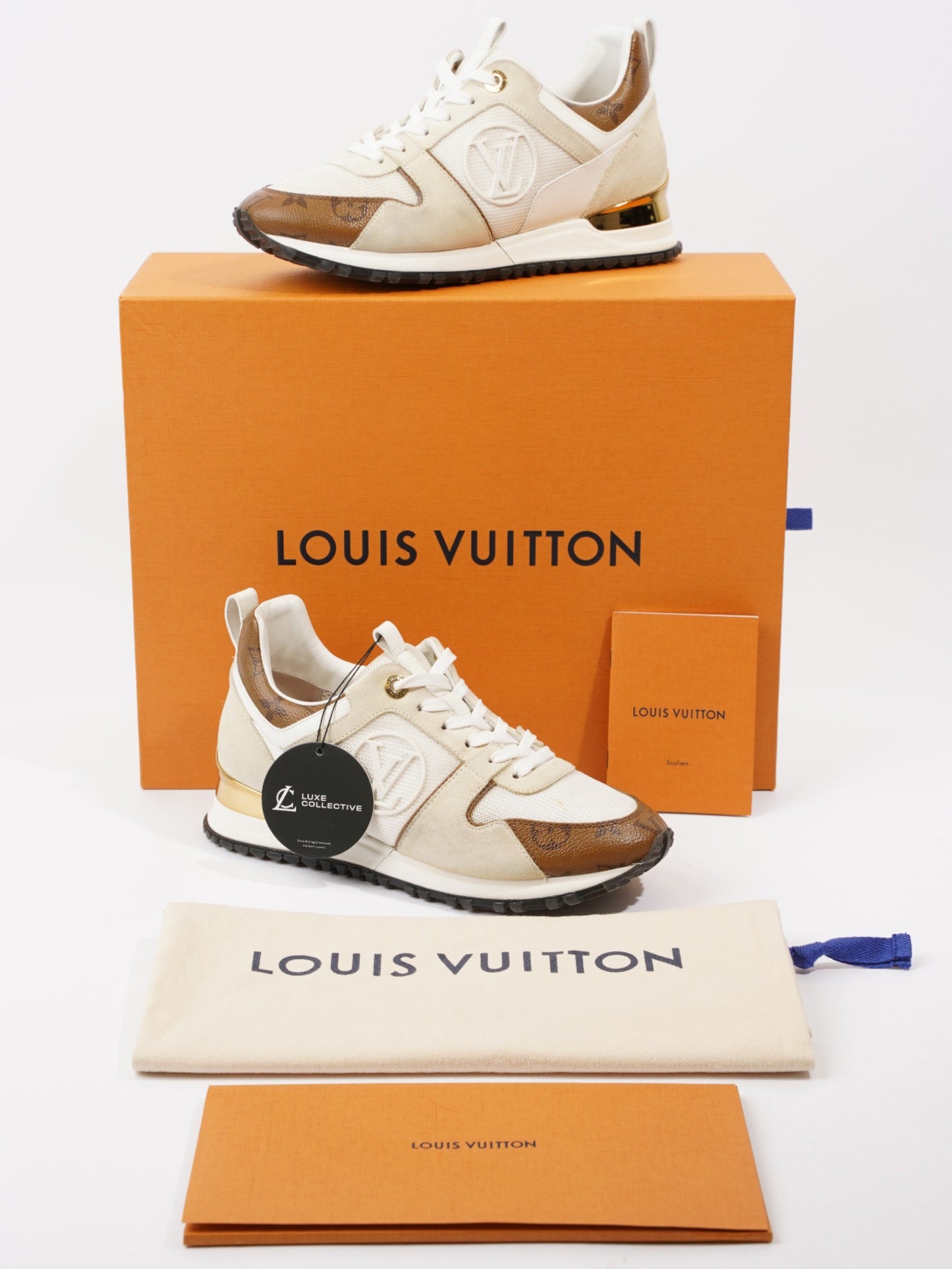 Louis Vuitton Run Away Sneakers  White / Monogram Mesh EU 37 UK 4