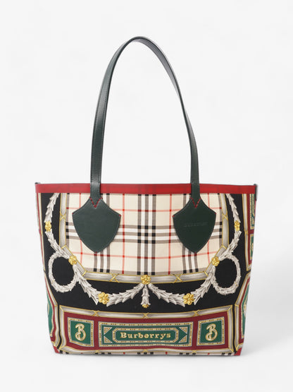 Burberry The Giant Reversible Tote Cream / Gold / Green Cotton