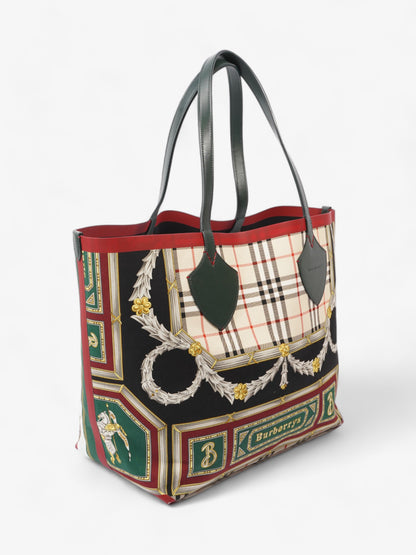 Burberry The Giant Reversible Tote Cream / Gold / Green Cotton