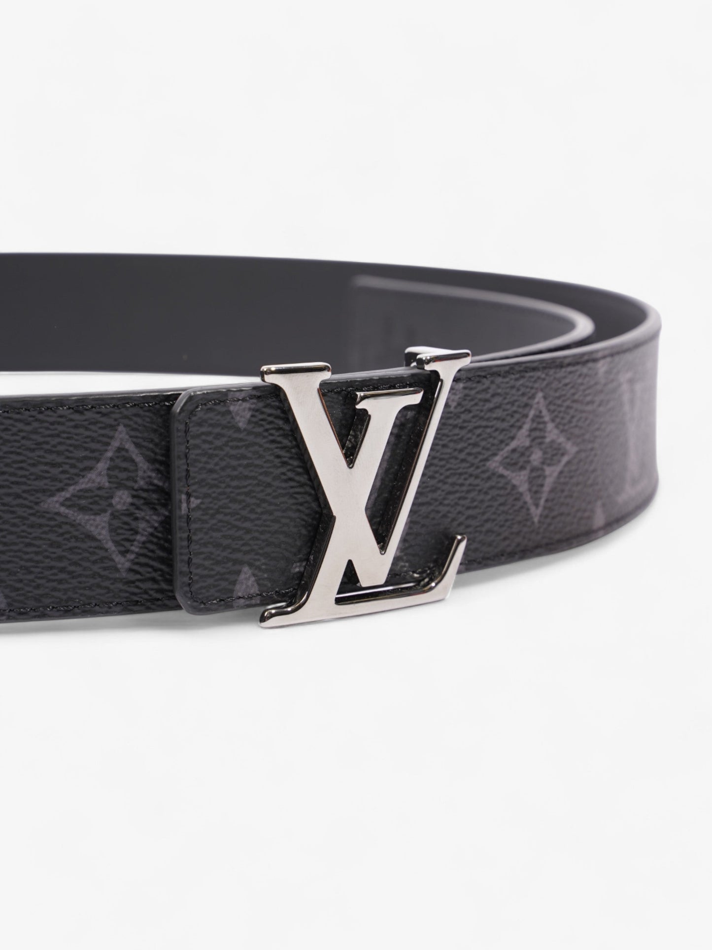 Louis Vuitton LV Initials Reversible Belt Monogram Eclipse / Black Leather 85cm / 34"