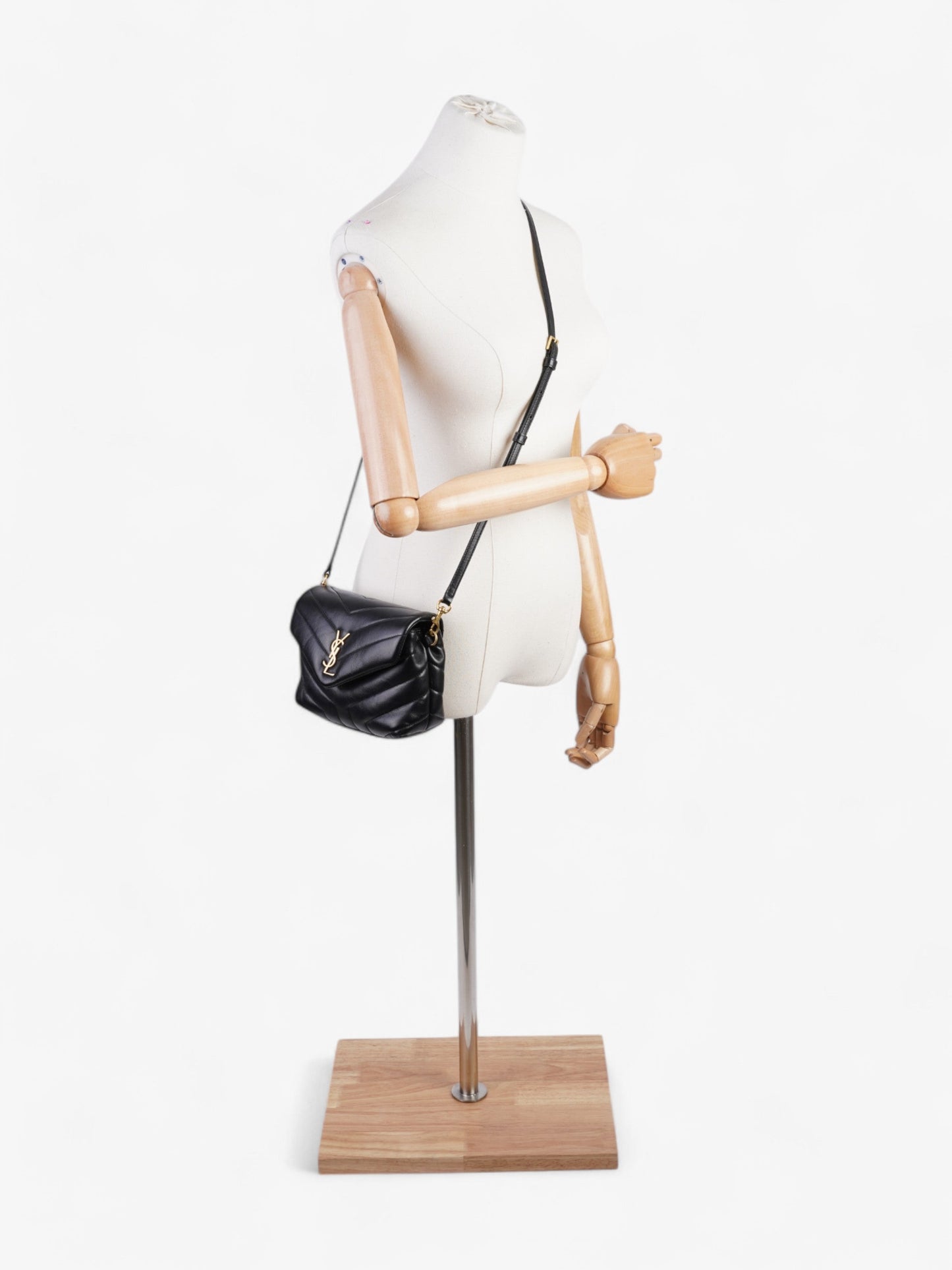 Saint Laurent Lou Lou Black Lambskin Leather Toy