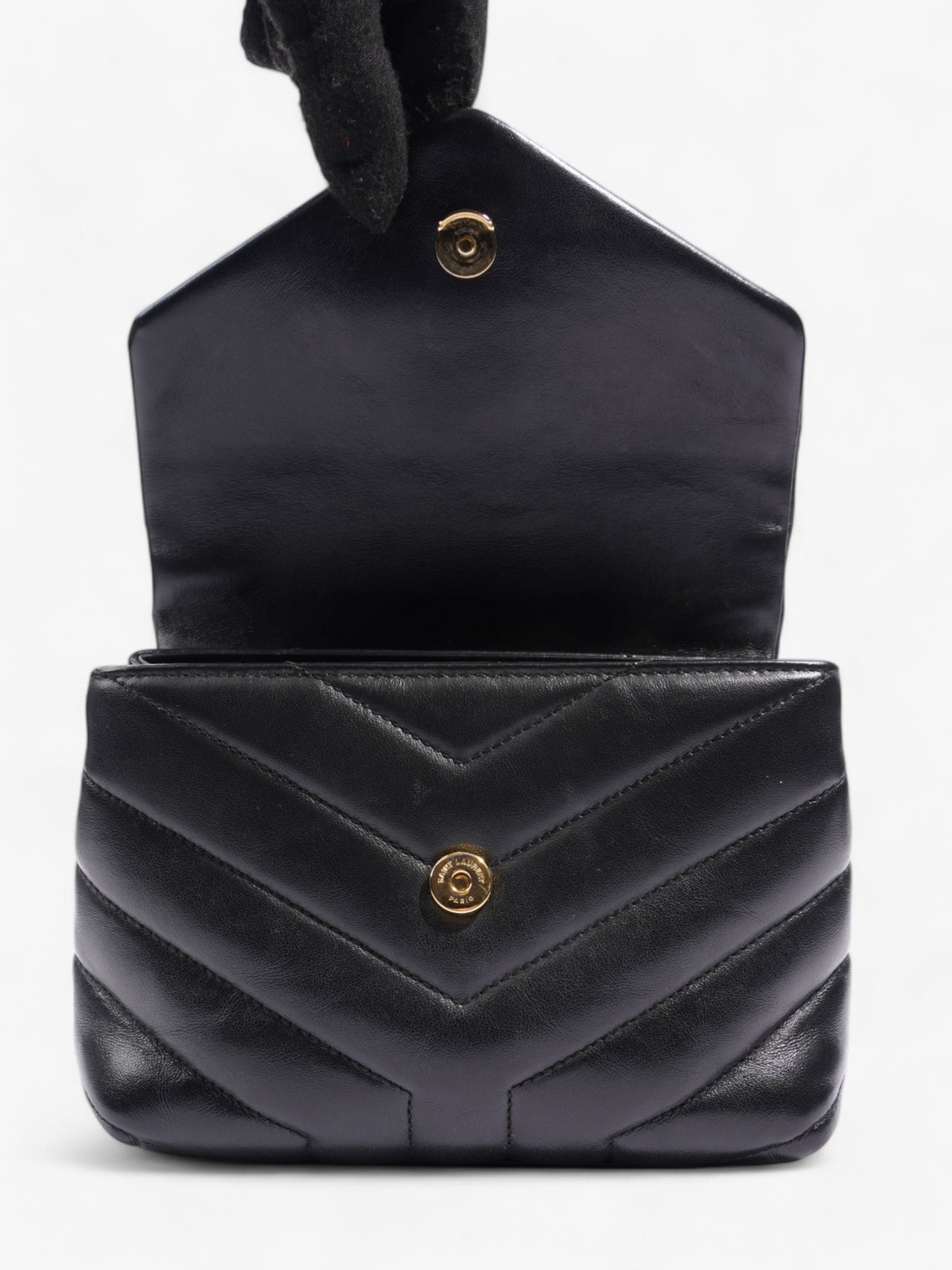 Saint Laurent Lou Lou Black Lambskin Leather Toy