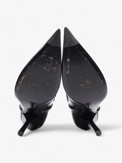 Christian Dior D Star Pointed Heeled Boots 75mm Black / Silver Leather EU 39 UK 6
