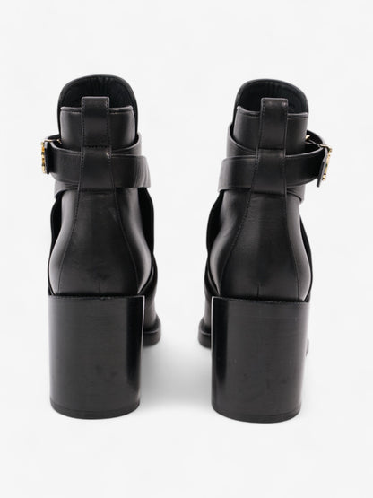 Burberry Platform Ankle Boots Black / Gold Leather EU 38.5 UK 5.5