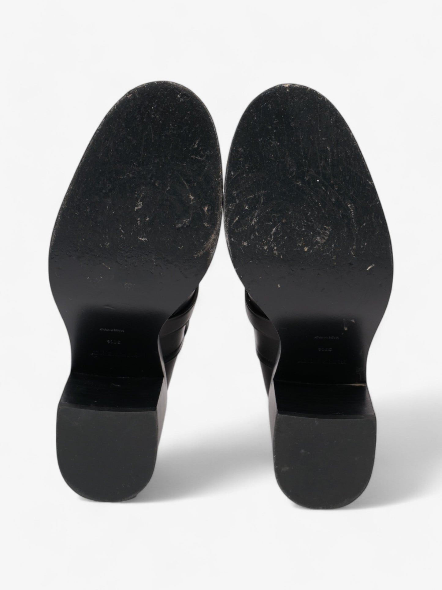 Burberry Platform Ankle Boots Black / Gold Leather EU 38.5 UK 5.5
