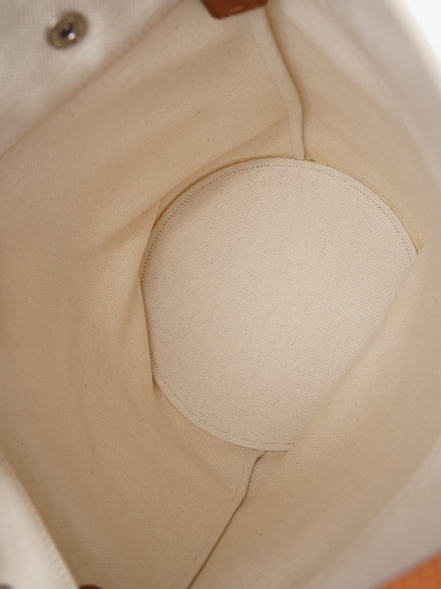 Saint Laurent Rive Gauche Tote White / Brown / Black Cotton