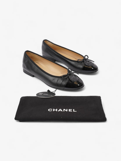 Chanel Ballet Flats Black Leather EU 38.5 UK 5.5