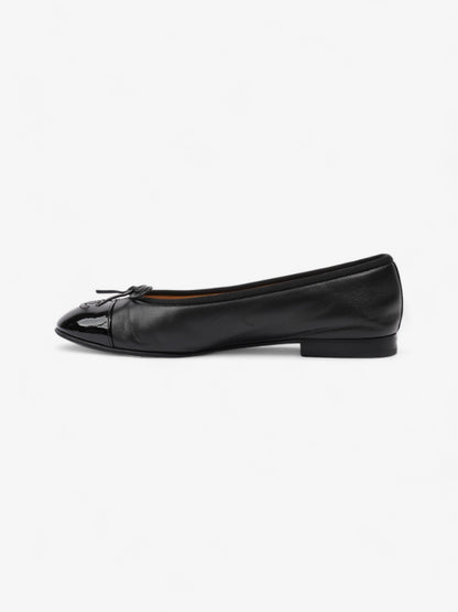 Chanel Ballet Flats Black Leather EU 38.5 UK 5.5