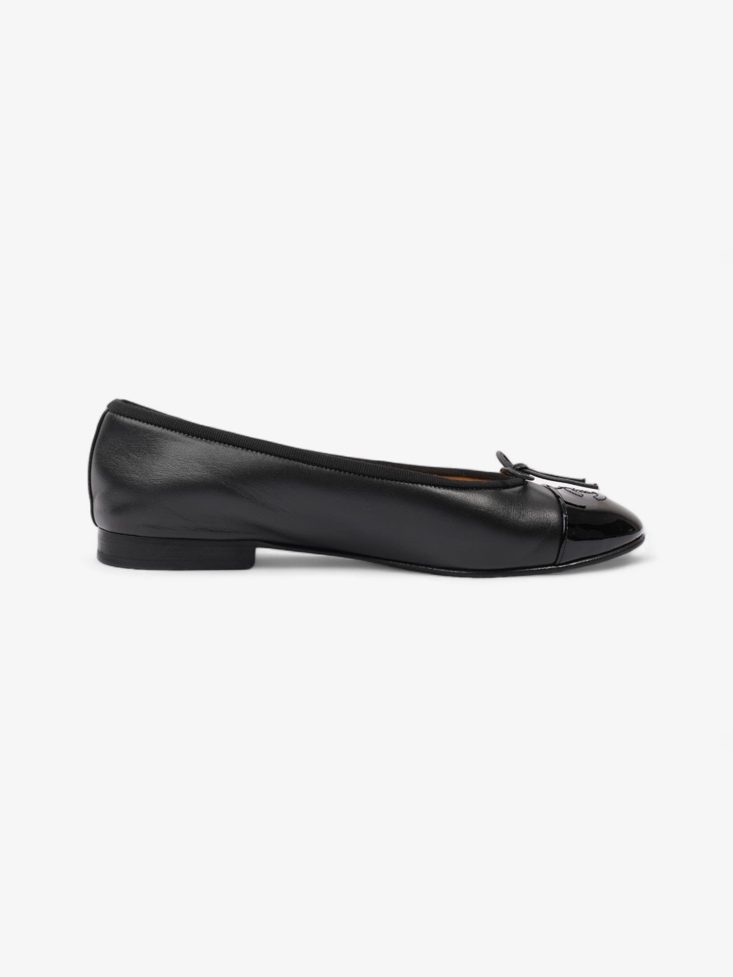 Chanel Ballet Flats Black Leather EU 38.5 UK 5.5